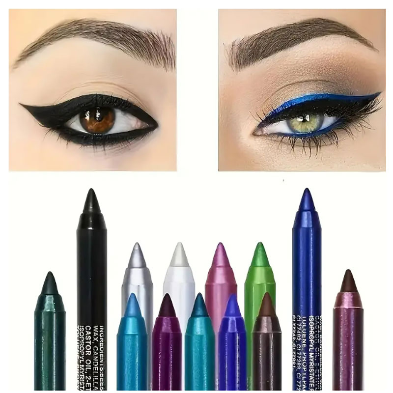 Highlighter Set Pastel - 1 Stück Wasserfestes Eyeliner-Set mit Glitzereffekt,
