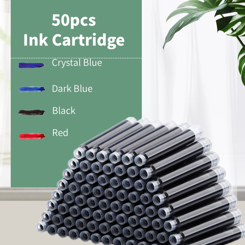 Gel Ink Pen Set - 2,6/3,4 mm Einweg-Füllfederhalter, Tintenpatrone, Stiftmine, schwarz/rot/blau,