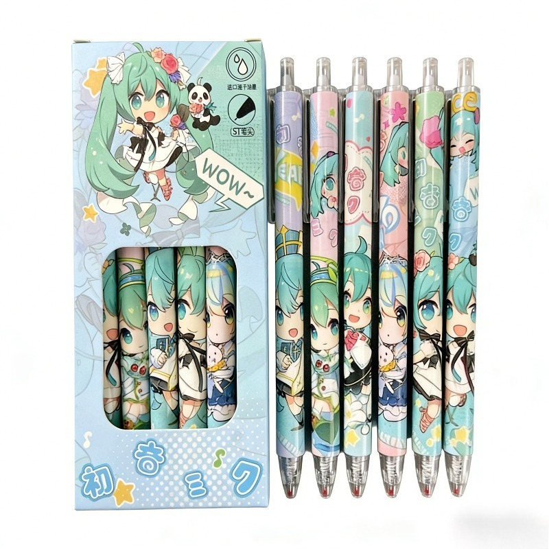Gel Ink Pen Set - Hatsune Miku schnell trocknender Gelstift, begrenzt