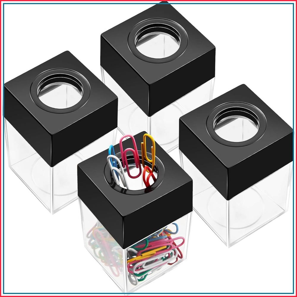 Paperclip Magnetic Set - Magnetischer Büroklammer-Spender im 4er-Set – Kompakter