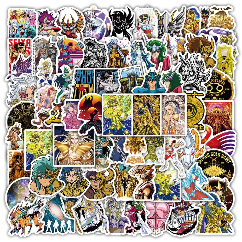 Stationery Office - 101 Stück Saint Seiya Anime-Aufkleber Cartoon-Charaktere