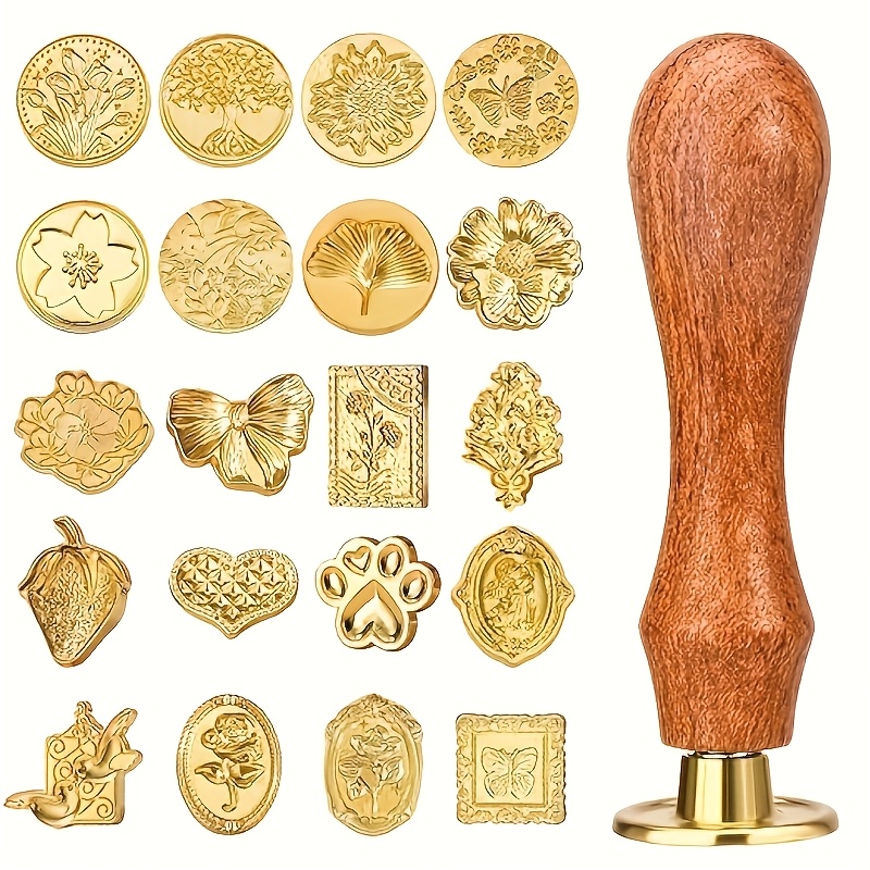 Wax Seal Stamp Kit - 21-teiliges Wachssiegel-Set mit verschiedenen Stilen, klassisches