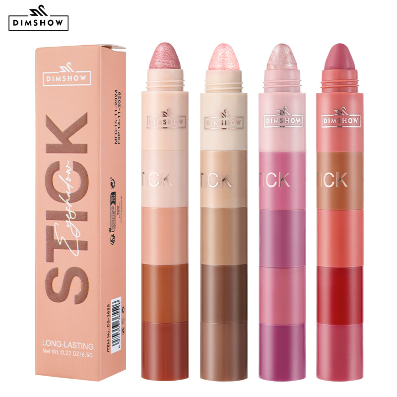Highlighter Set Pastel - 5-in-1 Lazy Eyeshadow Pen Highlighter No-Makeup
