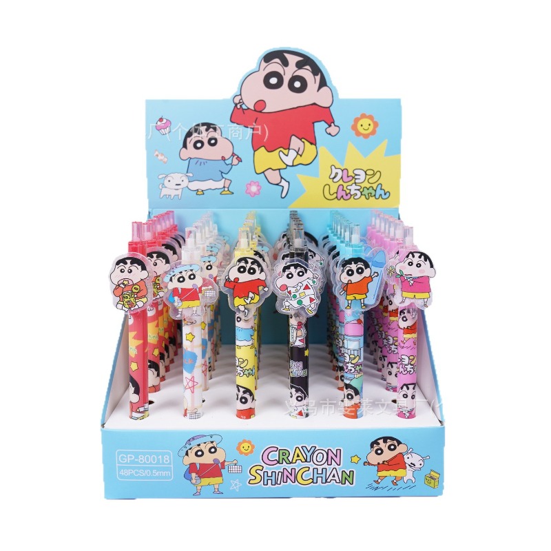 Stationery Office - 48 Stück/Box Crayon Shinchan Gelschreiber Cartoon