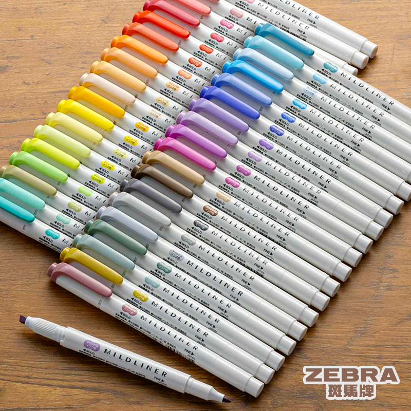 Zebra Pen Mildliner - Zebra Mildliner Textmarker, 5/10/25/35/40 verschiedene Farben,