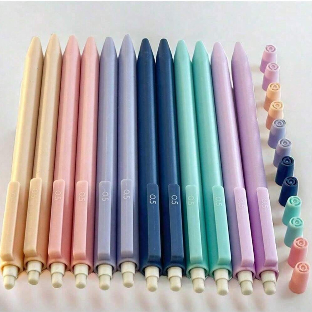 Highlighter Set Pastel - Niedliches pastellfarbenes Druckbleistift-Set, 0,5 mm und