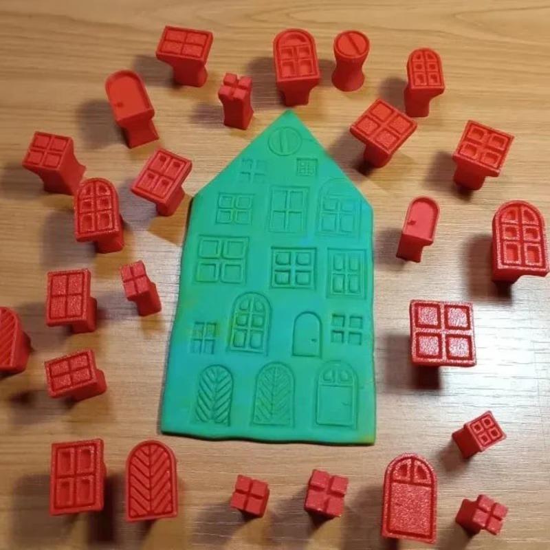 Wax Seal Stamp Kit - 25-teiliges Tonstempel- und Modellier-Set mit Fenstermustern,