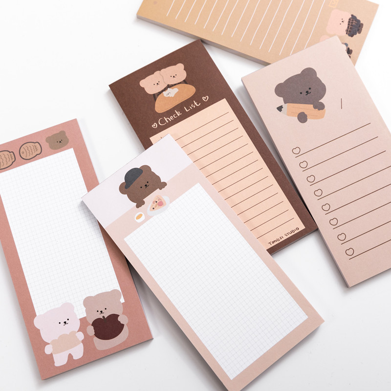 Office Stationery Supply List - Kawaii niedlichen koreanischen Keks bär Notizblock