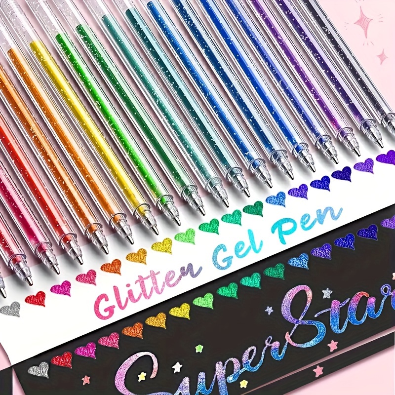 Gel Ink Pen Set - 8/12/18-teiliges spezielles Glitzer-Gelstift-Set, bestehend aus 48