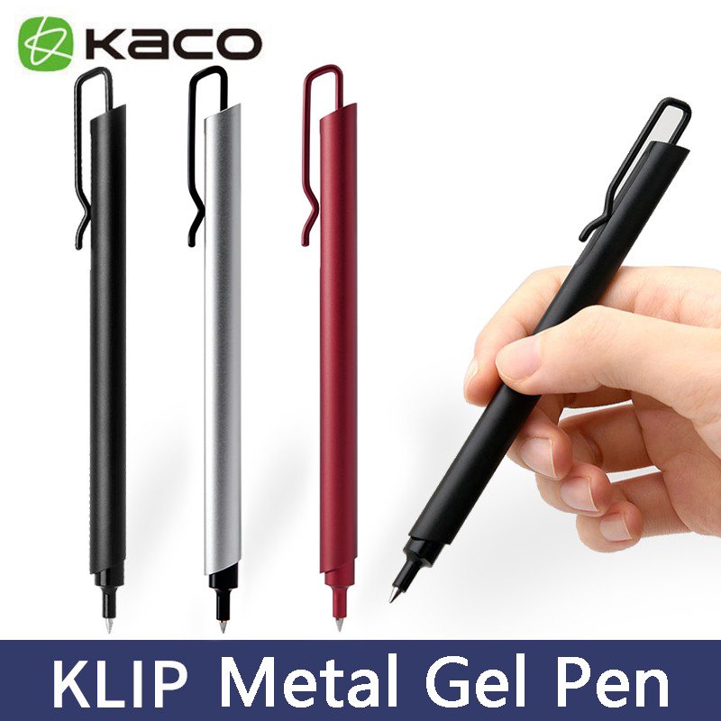 Office Stationery Supply Business - Kaco Metall Gel Stift 0,5mm schwarze