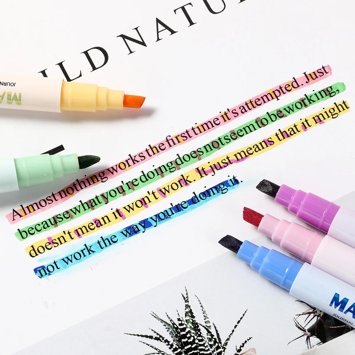 Doppelseitiges Textmarker-Set  – Highlighter Set Pastel Bewertung und Preis