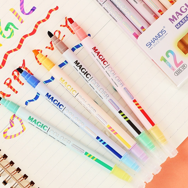 Doppelseitiges Textmarker-Set  – Highlighter Set Pastel Bewertung und Preis