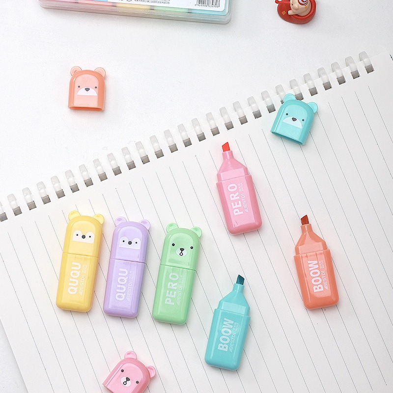 4/6/12 Stück Kawaii Bären-Text – Highlighter Set Pastel Bewertung und Preis