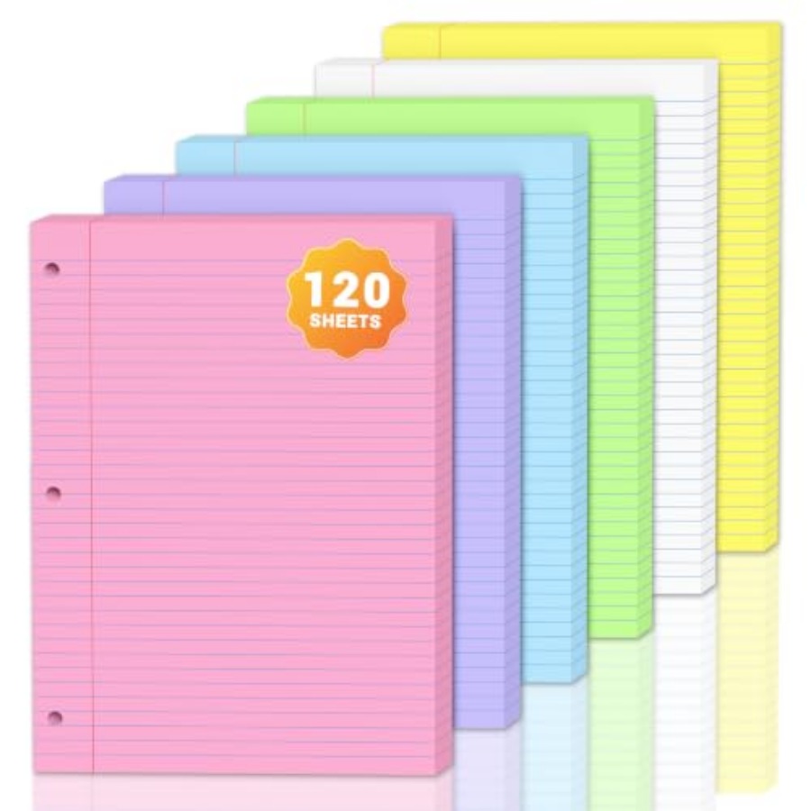 120 Blatt farbiges 8x10,5 Zoll – Paper Punch 3 Hole Bewertung und Preis