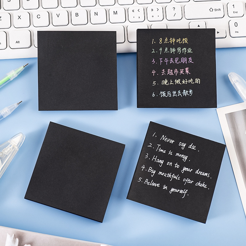 Schwarze N-mal Haftnotizen, To – Office Stationery Supply List Bewertung und Preis