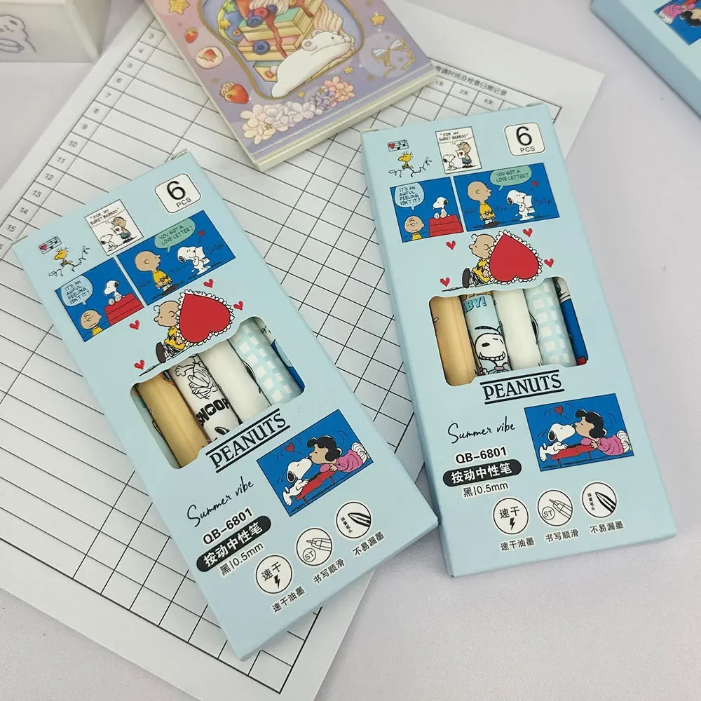 6-teiliges Snoopy Gelstift-Set – Gel Ink Pen Set Bewertung und Preis